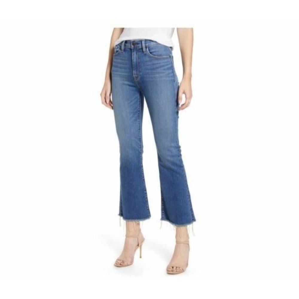 HUDSON Holly Barefoot Crop Flare Jeans In Before Dawn Size 26
